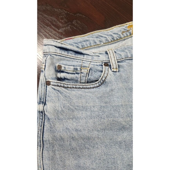 7 For All Mankind‎ Edie Jeans Women's Size 31 Mid Rise Straight Leg Distressed - Picture 9 of 13